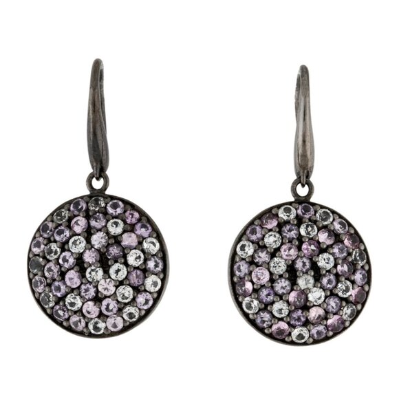 MCL BY MATTHEW CAMPBELL LAURENZA SAPPHIRE STERLING SILVER  DROP EARRINGS - Picture 1 of 9